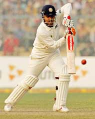 Indian opening batsmen Virender Sehwag