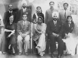 A 1954 file photo of PEPSU badminton officials and players. 