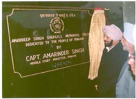 Capt Amarinder Singh, Chief Minister, Punjab, inaugurates the newly constructed building of Amardeep Singh Shergill Memorial College at Mukandpur