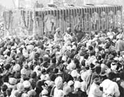 thousands of devotees attend nagar kirtan procession