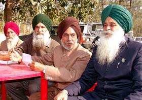BKU (Punjab) leaders address a press conference in Moga