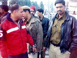 Hannah Foster�s rape accused Maninderpal Singh Kohli at his father�s residence in Patiala on Sunday.