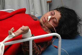 Meenakshi Marwah, who attempted suicide, undergoes treatment at a hospital in Jalandhar