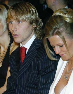Captain of the Czech national soccer team and Juventus Turin midfielder Pavel Nedved attends the ceremony for the announcement of the Czech Soccer Player of the Year in Prague