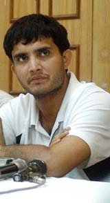 East Zone captain Sourav Ganguly addresses a press conference after winning the Duleep Trophy match against Bangladesh Cricket Board XI 