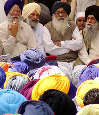 SAD President Parkash Singh Badal along with 