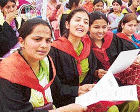 Mohindra College girls with their degrees at the annual convocation in Patiala