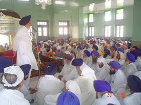 Former MP Gurdas Singh Badal addresses SAD workers� meeting in Abohar on Friday.