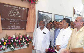 Power Minister P.M. Sayeed inaugurates BBMB centre in Nangal on Monday.