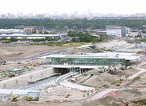 A general view of the proposed Olympic site at Stratford in east London on Wednesday.