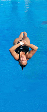 Canada�s Blythe Hartley dives in the women�s 1m springboard event at the World Aquatic Championships in Montreal