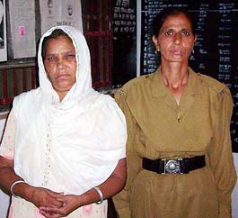 Kamlesh Kumari, accused of selling a teenaged girl in Gujarat, in police custody.