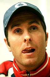 England captain Michael Vaughan speaks to mediapersons at a news conference in Nottingham on Wednesday