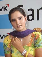 Tennis sensation Sania Mirza at a press conference in Hyderabad on Thursday.