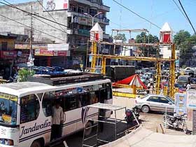 The main Dalhousie road blocked for a function, leading to traffic blockades in Pathankot