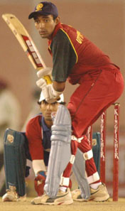 Robin Utthappa of India B plays a shot during the Challenger Trophy match against India A in Mohali on Wednesday.