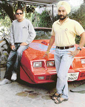 Ace rallyists Sunny Sidhu and Karandip Singh, who will take on India's best rally drivers in the HPCL Challenge rally starting on October 21, in Chandigarh on Friday