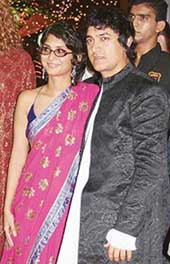 A file photo of Bollywood actor Aamir Khan and Kiran Rao who got married in Mumbai on Wednesday.
