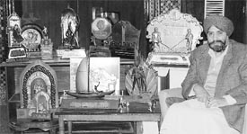 Bhupinder Singh Malhotra proudly displays the trophies that he was awarded by yesteryear film producers for various jubilee hits screened at the Society cinema house owned by him in Ludhiana