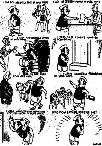 On the first anniversary of Gandhi�s death, Shankar�s Weekly devoted a special edition to him. (January 30, 1949)