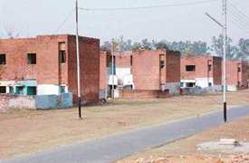 A view of the vacant residential units in Talwara.