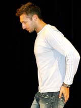 Australian swimming superstar Ian Thorpe leaves a press conference in Sydney on Tuesday after announcing that he had pulled out of the Commonwealth Games