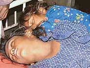 The children, who were taken ill after consuming poisonous seeds, recuperate at the Civil Hospital, Bathinda, on Sunday.