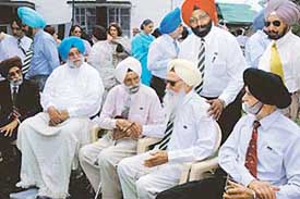 Members of the Punjab Regiment Officers Association at a get-together in Chandigarh on Sunday.