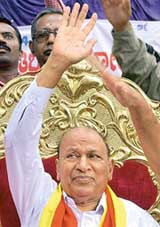 File photo of Kannada film actor Rajkumar who died in Bangalore on Wednesday.