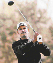 Jeev Milkha Singh tees off on the third day of the Volvo China Open at the Beijing Honghua International Golf Club on Saturday.