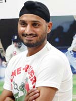 Harbhajan Singh at a press conference at the Insports Training Facility in Dubai