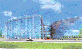 Self-shading building is a design that leaves out the sun and the glare, but lets in only the light