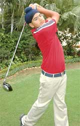 Abhijit Chadha tees off on the greens in Chandigarh
