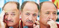 Portugal�s coach Luiz Felipe Scolari during a press conference after a training session in Marienfeld on Friday. Portugal play England on Saturday. 