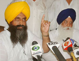 Mr Raghbir Singh, secretary, SGPC, at a press conference in Amritsar on Friday.