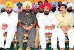 Mr Shamsher Singh Dullo, president, PPCC, addresses a function at Sirhind on Friday.