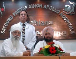 Chief Minister Capt Amarinder Singh at the inauguration of the telemedicine department at Apollo Hospital in Ludhiana on Wednesday.