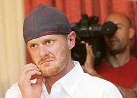Tour de France winner Floyd Landis of the US during a press conference in this file photo taken on July 28 at a hotel in Madrid