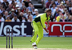 Pakistan�s Shoaib Akhtar in action during the Twenty20 international against England at the County Ground in Bristol on Monday.