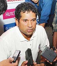 Sachin Tendulkar addresses an open media session in New Delhi