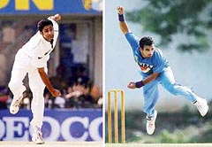 File photographs of Anil Kumble (left) and Zaheer Khan