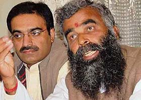 Mr Vishav Nath, general secretary of the All-India Bharatiya Janshakti Party, addresses a press conference in Mohali