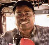 Biranchi Maharana, who attacked Greg Chappell, speaks to mediapersons in Bhubaneswar on Monday.