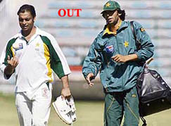 The Pakistan Cricket Board said Shoaib (left) and Asif had failed to recover from their injuries in time for the showpiece event.