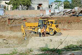 Work in progress on the prime land in Amritsar.