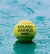 Rain forced the suspension of several matches on the first day of the French Open in Paris on Sunday.