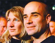 LOVE MATCH: It was in Paris that Andre Agassi and Steffi Graf clicked in 1999, the year they were singles champions here.