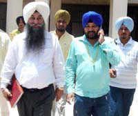 Pop singer Daler Mehndi arrives for appearance to the court in Patiala