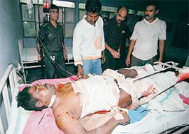 Paramjit Singh, who was critically injured in the blast that took place in the cantonment area in Amritsar on Saturday.
