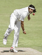 Ranadeb Bose bowls on the first day of the warm-up match against Sri Lanka �A� at Grace Road, Leicester, on Friday.